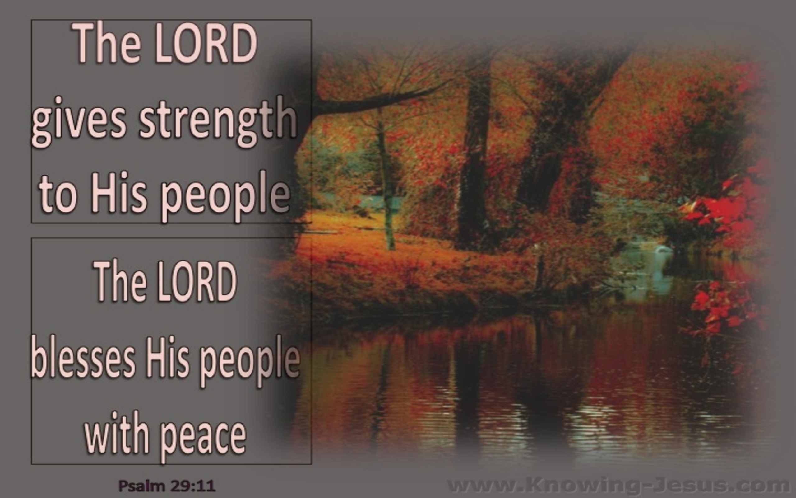 Psalm 29:11 The Lord Gives Strength To His People (gray)